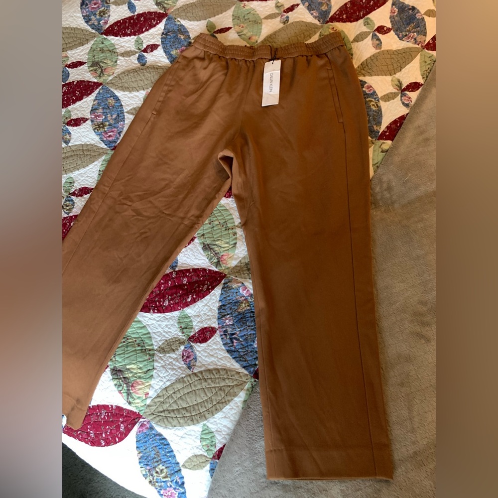 Calvin Klein NWT elastic waste high rise trouser Women’s Medium
